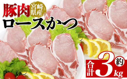 ＜宮崎県産豚肉 ロースかつ用30枚＞ 国産 ぶたにく お肉 ブタ 精肉 ロース ヒレ ひれ カツ トンカツ 使いやすい パック 真空冷凍 切り身 選べる数量 詰合せ お弁当 惣菜 揚げ物 トンテキ BBQ バーベキュー 小分け 【MI464-tr】【TRINITY】 1513811 - 宮崎県三股町