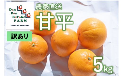 [先行予約][訳あり]甘平 約5kg | 柑橘 みかん 果物 フルーツ 愛媛県産 農家直送 ※離島への配送不可 ※2025年2月上旬頃に順次発送予定