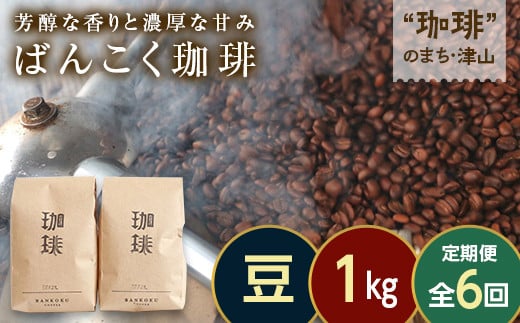 【毎月定期便】芳醇な香りと濃厚な甘みの珈琲 計1kg豆×全6回 飲料 コーヒー コーヒー豆 TY0-0866 1538025 - 岡山県津山市