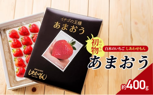 いちご 初物 2024年内にお届け あまおう 約400g (12〜15粒) 白木のいちご しあわせもん イチゴ 苺 果物 デザート ※配送不可:沖縄・離島・北海道・東北