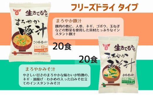 大分県臼杵市のふるさと納税 【ふるさと納税限定】簡単・便利！3種類のインスタントみそ汁食べ比べセット（58食分）［フリーズドライ＆生みそタイプ］