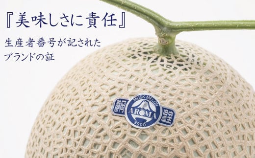静岡県産 高級 アローマメロン 白等級 2玉 約2.0kg以上 果物 フルーツ メロン めろん