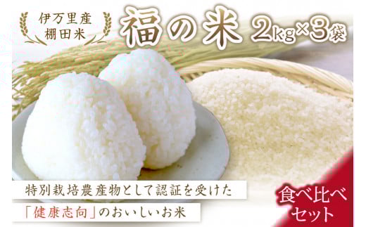 令和6年産 特別栽培 棚田米「福の米」2kg×3袋　食べ比べセット B045 216710 - 佐賀県伊万里市