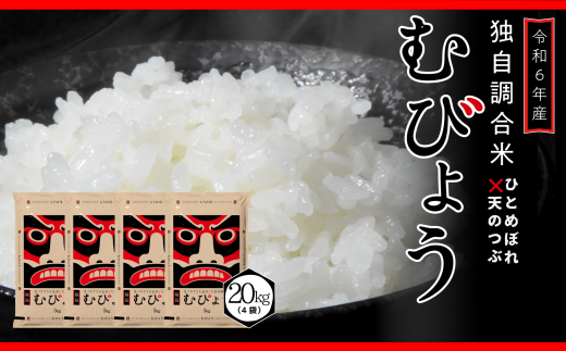 【 令和6年産 】 新米 ＼独自調合米／ むびょう 20kg ( 5kg × 4袋 ) 年内発送 ブレンド ひとめぼれ 天のつぶ 米 白米 精米 精米仕立てを発送 ギフト 贈答 プレゼント 福島県 田村市 株式会社東北むらせ 1229604 - 福島県田村市