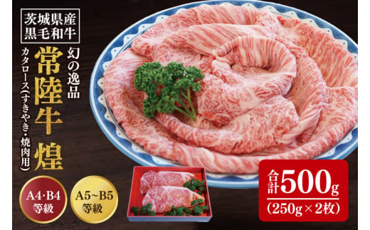 【数量限定】幻の逸品 『常陸牛 煌(きらめき)』カタロース(すきやき・焼肉用)250ｇ×2(500ｇ)【水戸市 牛肉 常陸牛 お肉  おいしい ブランド牛 ステーキ 数量 限定 スライス加工】（BG-22） 1519011 - 茨城県水戸市