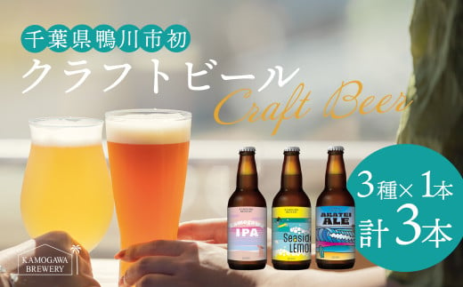 【KAMOGAWA BREWERY】鴨川クラフトビール ３種３本　[0008-0041]