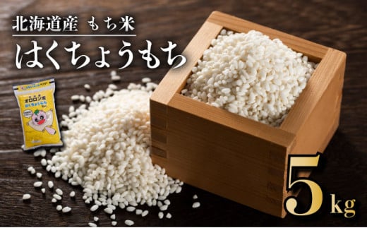 【日本最北のもち米生産地からお届け】はくちょうもち（もち米）5kg【令和６年産新米】	 683091 - 北海道遠別町