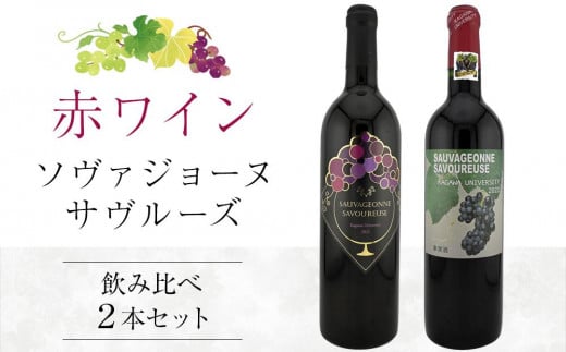 ソヴァジョーヌ・サヴルーズ 2年代分 飲み比べ2本セット【日本ワイン赤 香川県産 ぶどう】 592892 - 香川県さぬき市