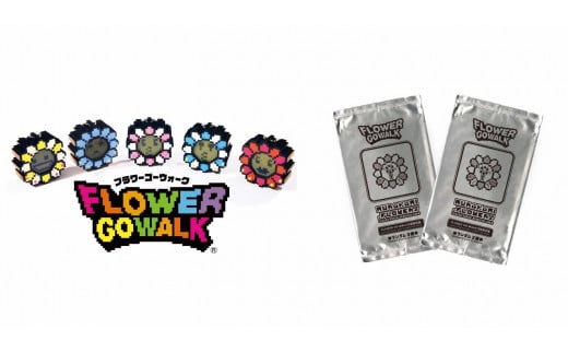 [ふるさと納税限定セット]FLOWER GO WALK / Black × White (Body Color: Black) カード2パック付き