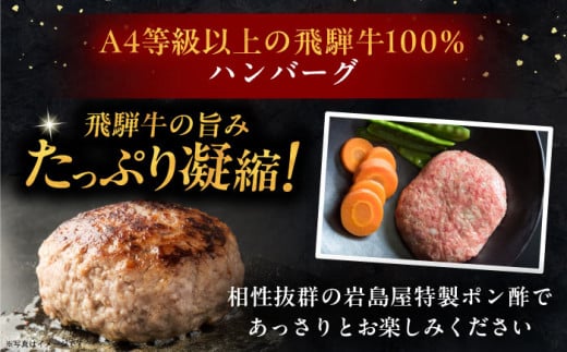 岐阜県恵那市のふるさと納税 【年内発送】飛騨牛100% ハンバーグ7個 A5,A4ランク 特製笠置ゆず使用おろしポン酢付 和牛 国産 惣菜 恵那市 / 岩島屋 [AUAJ023]