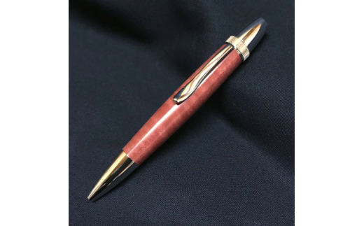 木製ボールペン(ピンクアイボリー材)パトリオット・シルバー金具(大牟田市)【1263688】 407637 - 福岡県大牟田市