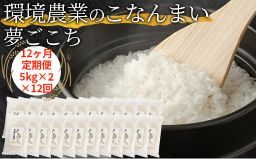 【12ヶ月定期便】環境農業のこなんまい 夢ごこち10kg [№5748-0465]