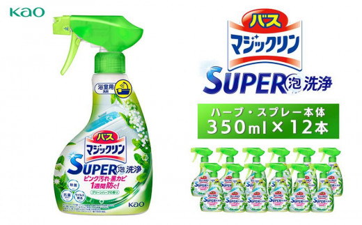 バスマジックリンＳＵＰＥＲ泡洗浄　ハーブ　スプレー本体350ml×12本 1281309 - 神奈川県川崎市