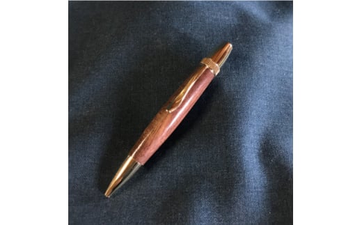 木製ボールペン(パープルハート材)パトリオット・ゴールド金具(大牟田市)【1273314】 412377 - 福岡県大牟田市