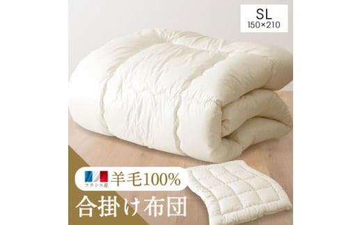 羊毛100%合掛け布団 シングル・キナリ【1350849】 487738 - 福岡県大牟田市