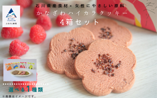 焼菓子 サブレ お菓子 [お好きな味を選べる]かなざわハイカラクッキー 1種類×4箱セット