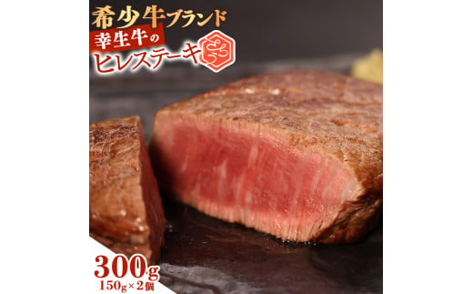 【年内配送（12月15日までのご入金）】幸せを運ぶ牛《幸生牛》希少牛 ヒレステーキ 300g（150g×2枚） 031-D-YL039 1259584 - 山形県寒河江市