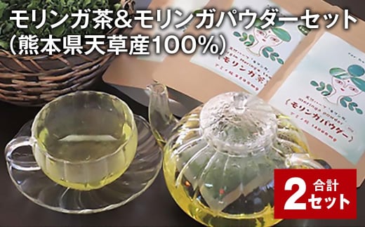 モリンガ茶＆モリンガパウダーセット（熊本県天草産100%） 計2セット ティーバッグ パウダー お茶 茶葉