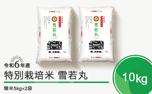 新米 令和6年産 米 雪若丸 10kg 大石田町産特別栽培米 精米