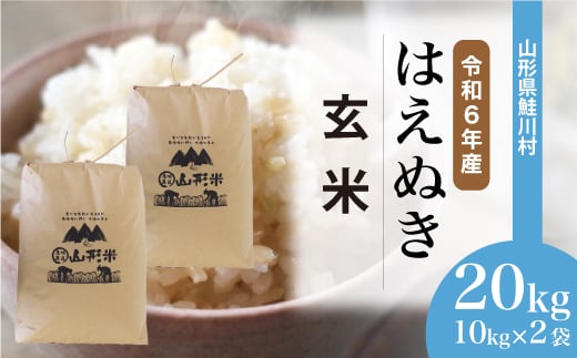 ＜令和6年産米＞ 鮭川村 はえぬき 【玄米】 20kg （10kg×2袋）＜配送時期選べます＞ 1531091 - 山形県鮭川村