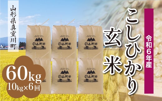 ＜配送時期が選べて便利な定期便＞ 令和6年産 真室川町 コシヒカリ  ［玄米］ 60㎏ 定期便（10kg×6回お届け） 1538132 - 山形県真室川町