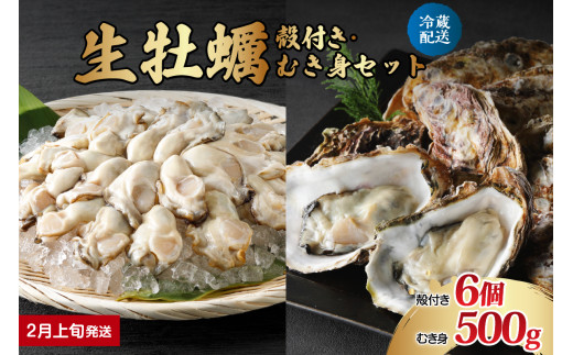 【2026年2月上旬発送】ナバラ水産 生牡蠣  殻付き【6個】むき身【500g】セット 2152833 - 広島県呉市