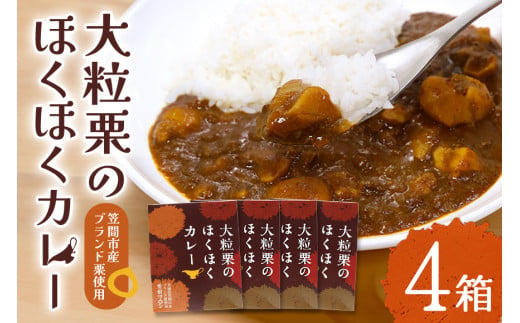 大粒栗のほくほくカレー　4箱 276313 - 茨城県笠間市