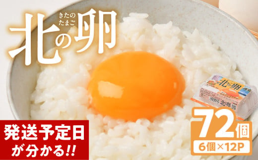 【発送予定日がわかる!】 たまご 卵 72個 6個入り 12P 小分け 北の卵 玉子 タマゴ 生たまご 生卵 生玉子 北のたまご 鶏卵 新鮮 お試し たまごかけご飯 岩手県 金ケ崎町  1451505 - 岩手県金ケ崎町