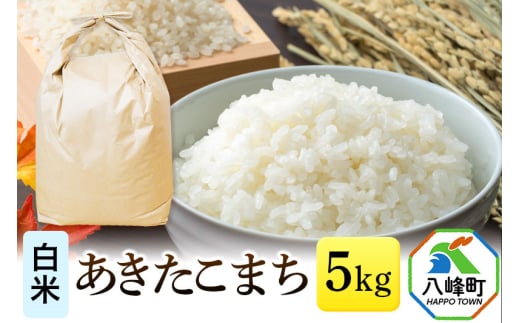 あきたこまち 八峰町産 5kg【白米】令和6年産 1523938 - 秋田県八峰町