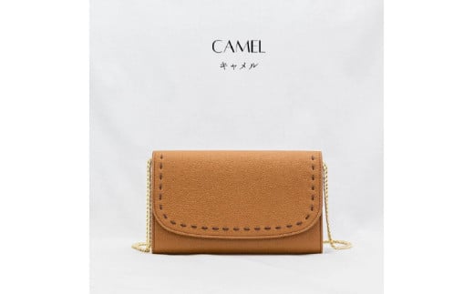 LILIBET（リリベット）/ 本革お財布チェーンバッグ　CAMEL(キャメル)