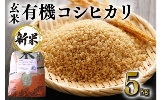 【令和6年産】有機 コシヒカリ 玄米 5kg 有機栽培 有機米 特別栽培米 合鴨農法 こしひかり お米 米 おこめ ブランド米 こしひかり 5キロ 国産 単一原料米 コメ こめ ご飯 銘柄米 茨城県産 茨城 産直 産地直送 農家直送 ごはん 家庭用 贈答用 茨城県 石岡市 (G415) 1088693 - 茨城県石岡市