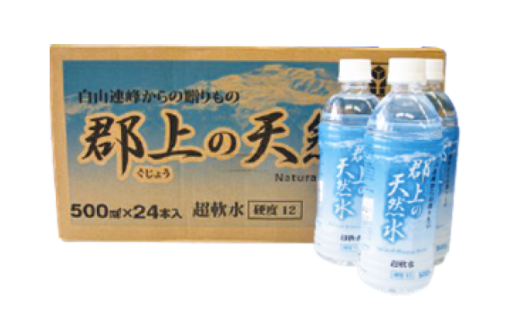 【A-184】清流長良川源流「郡上の天然水」500ml(24本入)1箱 1534735 - 岐阜県郡上市