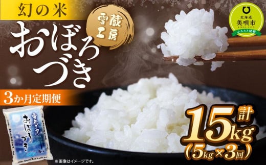 【3か月定期便】おぼろづき 5kg ×3回 雪蔵工房 幻の米 【令和6年産】 680207 - 北海道美唄市