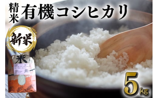 【令和6年産】有機 コシヒカリ 精米 5kg 有機栽培 有機米 特別栽培米 合鴨農法 こしひかり お米 白米 米 おこめ ブランド米 こしひかり 5キロ 国産 単一原料米 コメ こめ ご飯 銘柄米 茨城県産 茨城 産直 産地直送 農家直送 ごはん 家庭用 贈答用 茨城県 石岡市 (G413) 1088696 - 茨城県石岡市