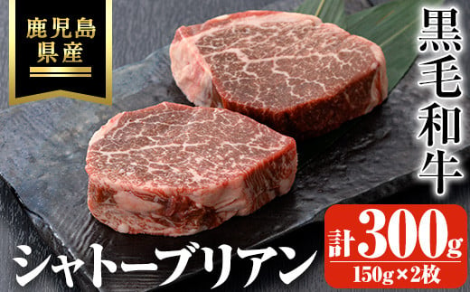 鹿児島県産黒毛和牛・シャトーブリアン 計300g(150g×2枚) 鹿児島県産 黒毛和牛 ステーキ【ビーフ倉薗】C43 1485317 - 鹿児島県曽於市