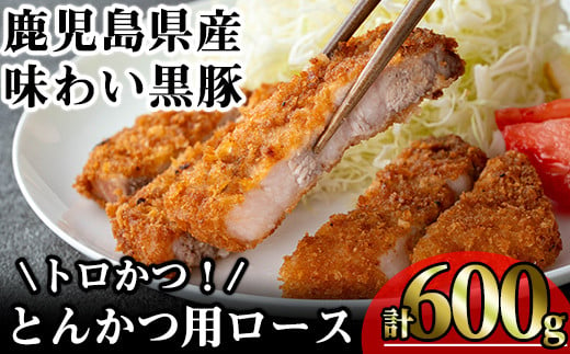 かごしま味わい黒豚 とんかつ用ロース【トロかつ】 (計600g・200g×3枚) 鹿児島県産 豚肉 黒豚 【KNOT】 A558 1532732 - 鹿児島県曽於市