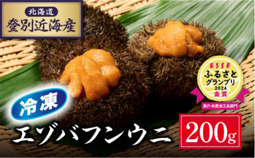 北海道登別近海産 エゾバフンウニ(冷凍パック)200g ※6月以降順次配送 |うに ウニ 雲丹 生うに バフンウニ 冷凍 パック詰め ふるさと納税 北海道 登別市