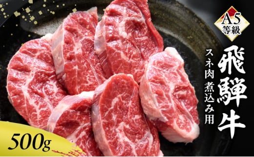 牛肉 飛騨牛 スネ肉 500g 黒毛和牛 A5 美味しい お肉 牛 肉 和牛 カレー シチュー 煮込み [岐阜県瑞穂市] 