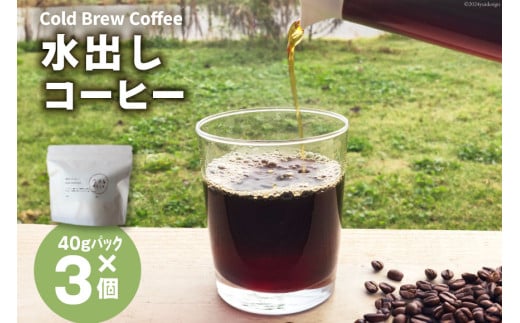 水出しコーヒー 40g 3パック [会染焙煎工房 長野県 池田町 48110674] 珈琲 お手軽 水出し コーヒー パック 水出しアイスコーヒー 1585969 - 長野県池田町