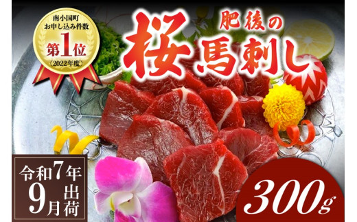 〈令和7年9月出荷〉肥後の桜馬刺し 上赤身 300g 426702 - 熊本県南小国町