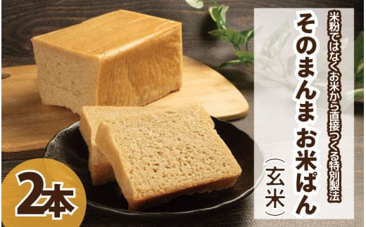 パン 食パン そのまんまお米ぱん 2本 ( 600g × 2 ) コシヒカリ 米 玄米 使用 小麦 乳製品 卵 グルテン 不使用 タンパク質 低カロリー 健康志向 手作り 天然酵母 カフェ 朝食 お取り寄せ グルメ 冷凍 送料無料 徳島県 阿波市 株式会社EYELiD 1543002 - 徳島県阿波市