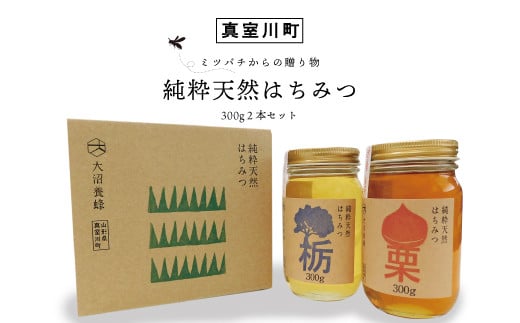 ・・ミツバチからの贈り物・・　　純粋天然はちみつ（300g）2本セット 1539348 - 山形県真室川町