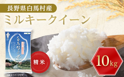 ＜令和6年産新米＞白馬産ミルキークイーン10kg_ 米 こめ コメ ミルキークイーン 白米 ごはん ご飯 国産 長野県 白馬村 精米 精白米 長野県産 産地直送 産直 ふっくら もっちり お米 おこめ 10kg 銘柄 品種 【1490021】 1059803 - 長野県白馬村