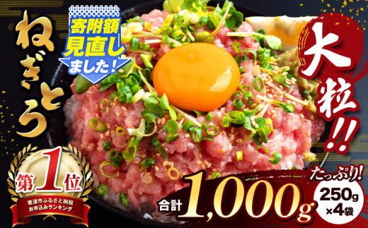 清幸丸水産 大人気！ねぎとろ1000g（250g×4袋） 1110842 - 千葉県君津市