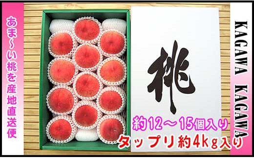 ＜滴る果汁とあふれる果肉が自慢＞香川産の桃 4kgセット【先行予約・2025年6月下旬より順次発送】 788263 - 香川県坂出市