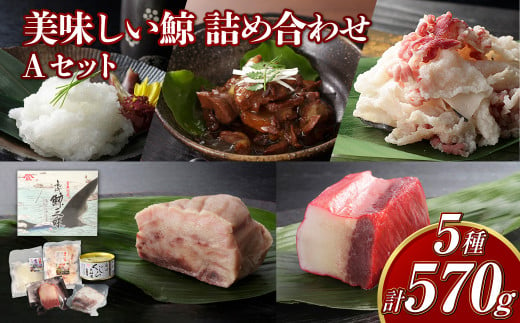 美味しい鯨5種詰め合わせAセット ( 大和煮缶詰170g オバ鯨100g ベーコンブロック100g 湯かけくじら100g さえずりブロック100g ) ／ かけぽん酢 からし酢味噌 クジラ くじら 鯨 おかず ご飯のお供 おつまみ 長崎県 長崎市 1479616 - 長崎県長崎市