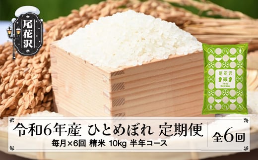 新米 米 ひとめぼれ 毎月定期便 半年コース 10kg 5kg×2 精米 令和6年産 2024年産 山形県尾花沢市産 kb-histb10x6-1 1月配送開始 1535353 - 山形県尾花沢市