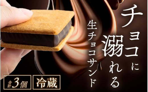 【山奥チョコレート 日和】 生チョコサンド 3個入 [A-026007] / 老舗 焼菓子 焼き菓子 洋菓子 デザート スイーツ クッキー カカオ 詰合せ 詰め合わせ チョコ チョコレート お菓子 菓子 クッキーサンド チョコ菓子 