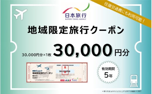 大阪府東大阪市　日本旅行　地域限定旅行クーポン30,000円分