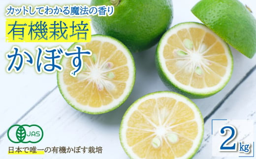 カットしてわかる魔法の香り「有機栽培かぼす」 2㎏箱入り K1 1542747 - 大分県姫島村